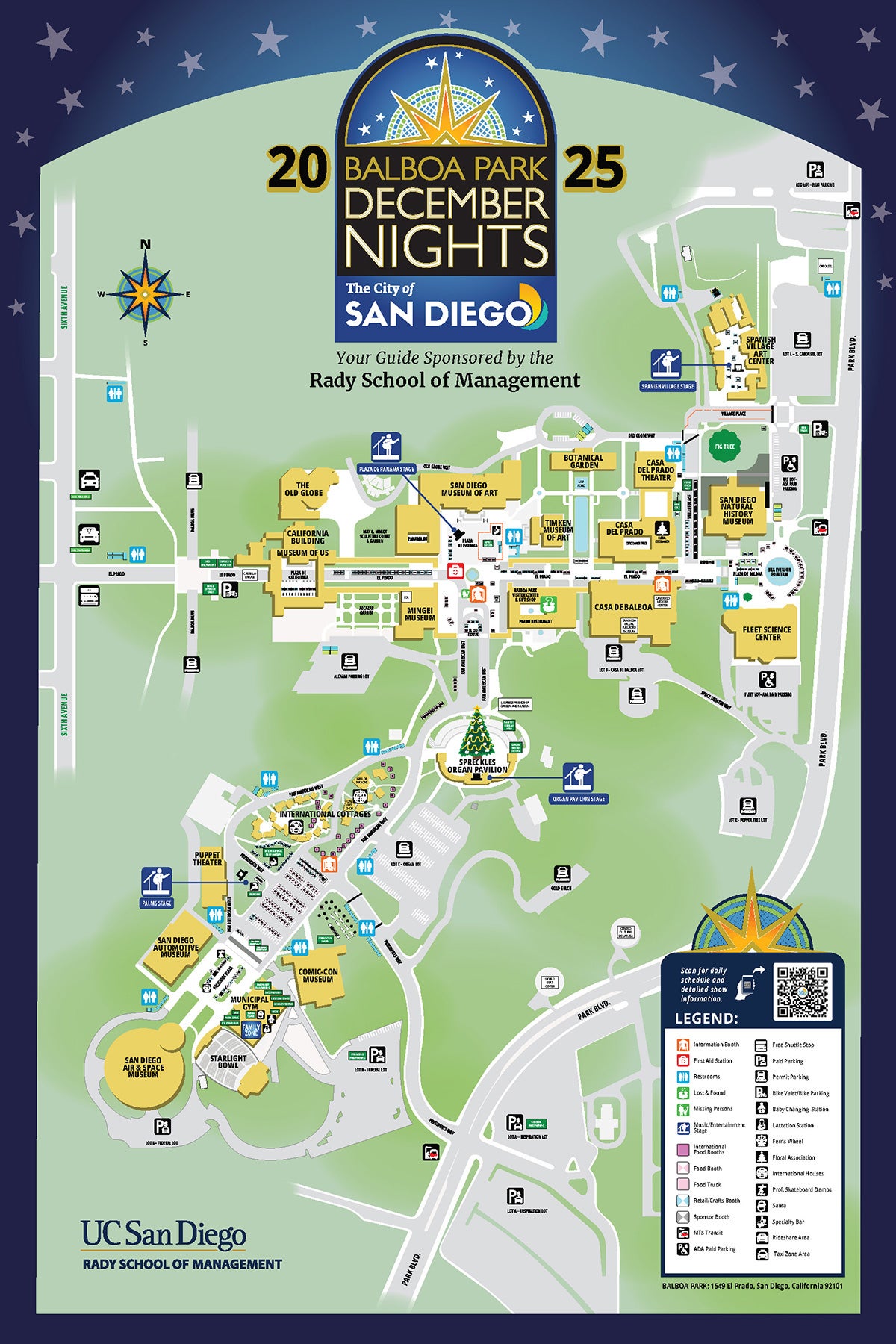 Graphical map of Balboa Park