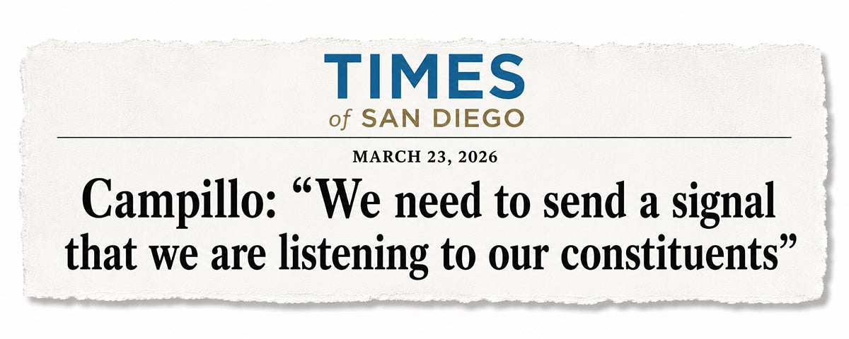 Campillo: "We need to send a signal that we are listening to our constituents"
