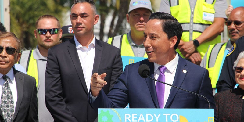Mayor Todd Gloria with Sean Elo Rivera