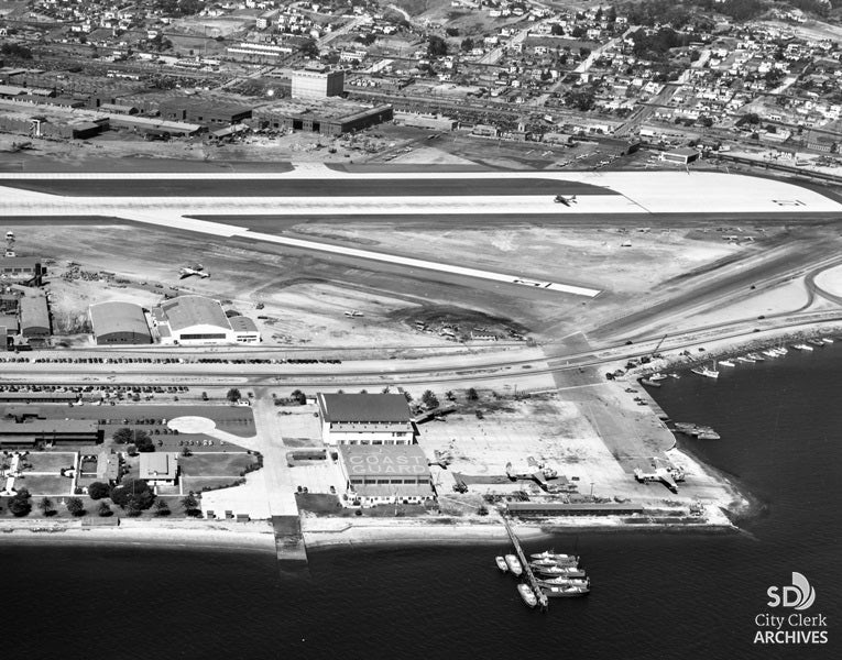 Aerial shot of Coast Guard building