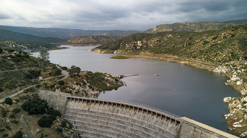 Aerial view of Barrett Reservoir