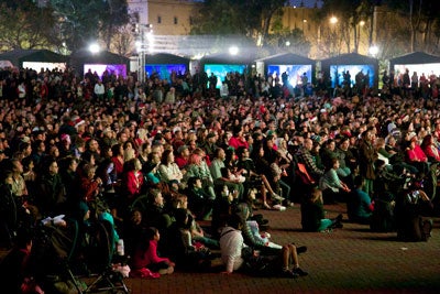 Crowd at the Organ Pavilion during December Nights