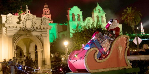 Santa's sleigh fixture at December Nights