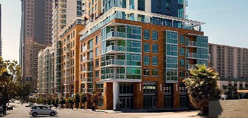 An affordable housing building