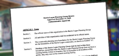 Screenshot of Bylaws document