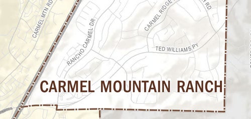 Graphical map of Carmel Mountain Ranch neighborhood