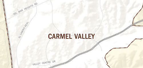 Graphical map of Carmel Mountain Ranch neighborhood