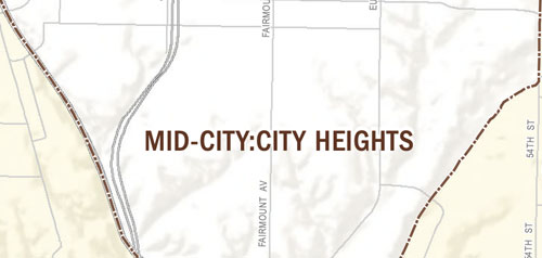 Graphical map of City Heights neighborhood