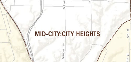 Graphical map of City Heights neighborhood