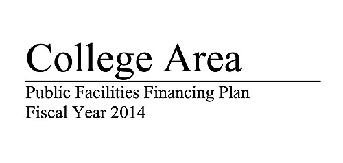 Cover of College Area Facilities Financing Plan document