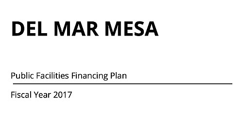 Cover of Black Mountain Ranch Facilities Financing Plan document