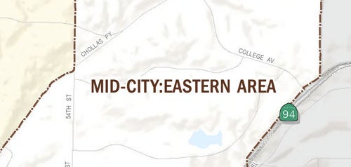 Graphical map of Eastern Area neighborhood