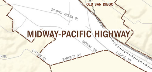 Graphical map of Midway-Pacific Highway neighborhood