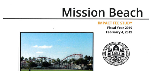 Cover of Mission Beach Facilities Financing Plan document