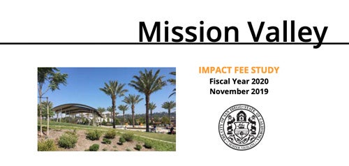 Cover of Mission Valley Impact Fee Study document