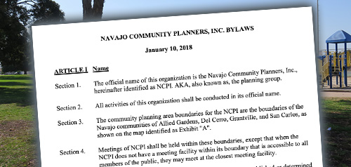 Screenshot of Bylaws document