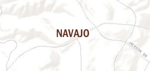 Graphical map of Navajo neighborhood