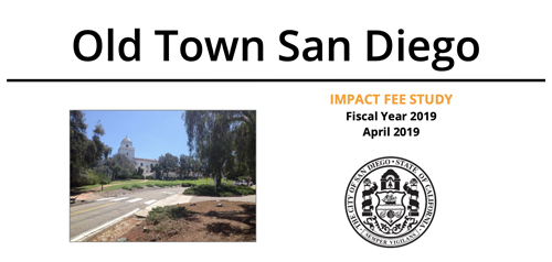 Cover of Old Town San Diego Impact Fee Study document