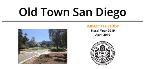 Cover of Old Town San Diego Impact Fee Study document