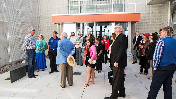 Photo of people on a Central Library tour