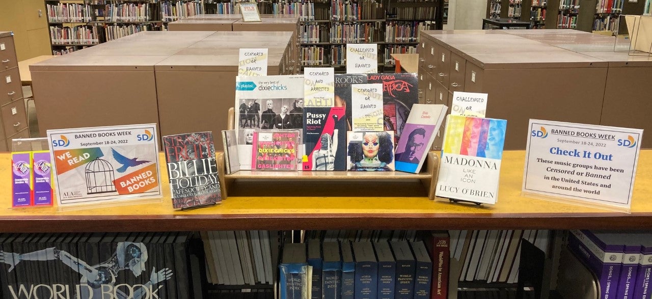Central Library 8th Floor Banned Books Week Display