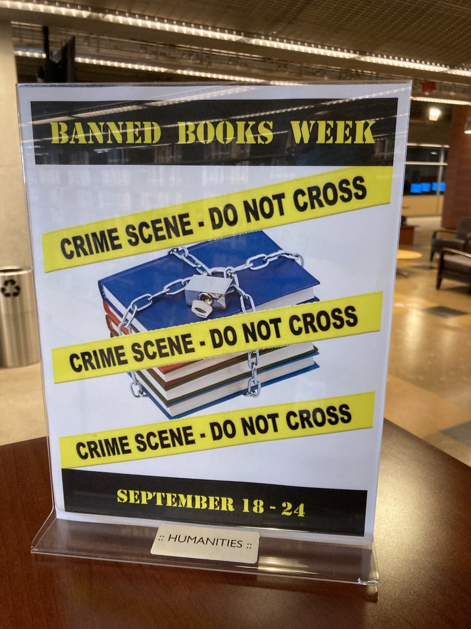 Central Library Humanities Banned Books Week Display