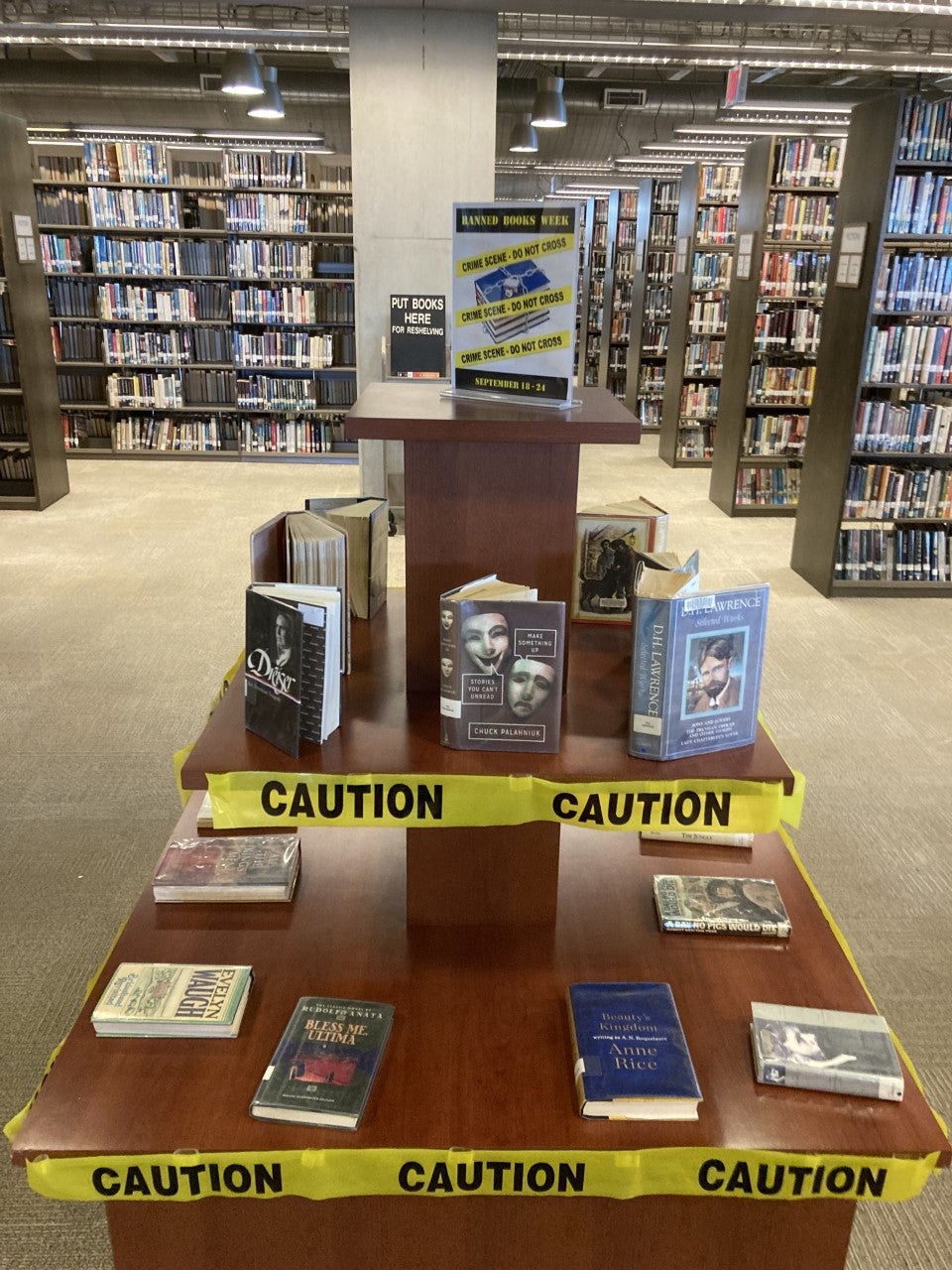 Central Library Humanities Banned Books Week Display