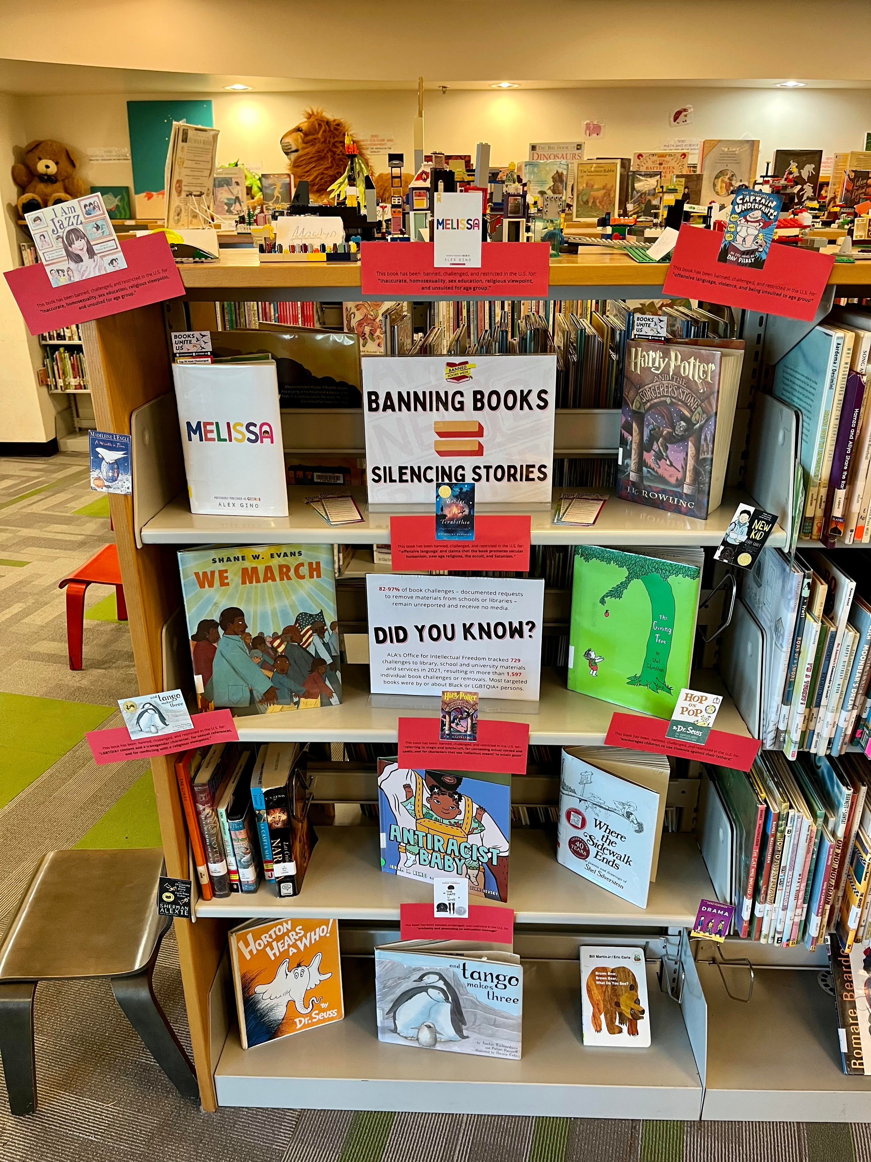 College-Rolando Banned Books Week Display