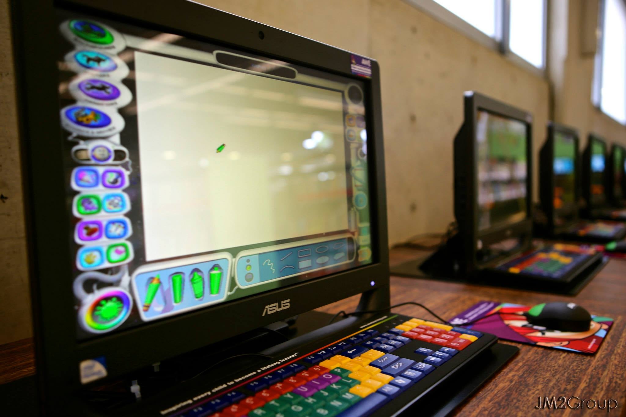 Photo of computers at the Early Literacy Stations