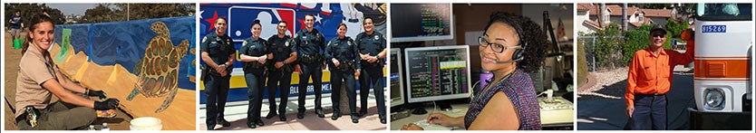 Photo collage of diverse City employees
