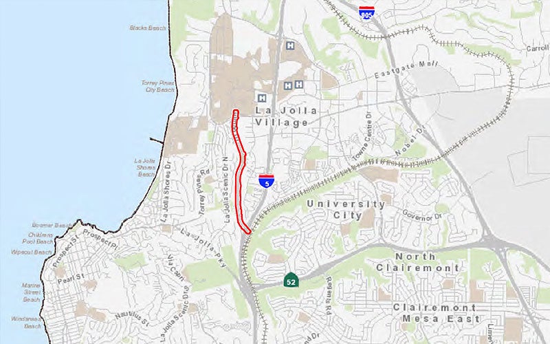 Map of Coastal Rail Trail project