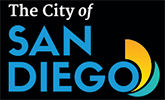 City of San Diego Alternate Logo (Stacked) in Full Color for Dark Backgrounds