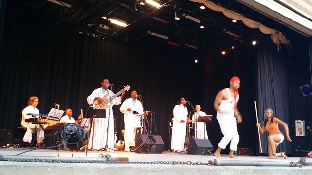 A performance in the annex at the City Heights/Weingart Library