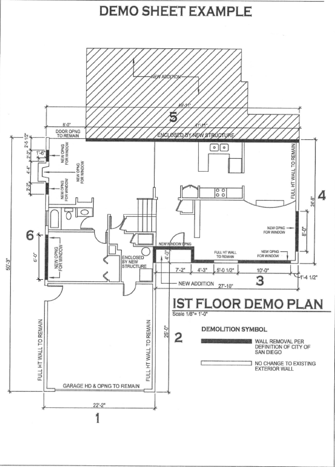 Demo sheet example of 1st floor
