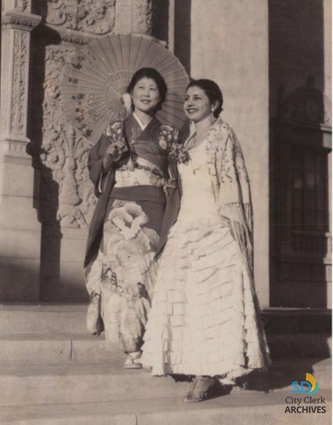 1935-36 California Pacific Exposition&#44; Women in International Dress