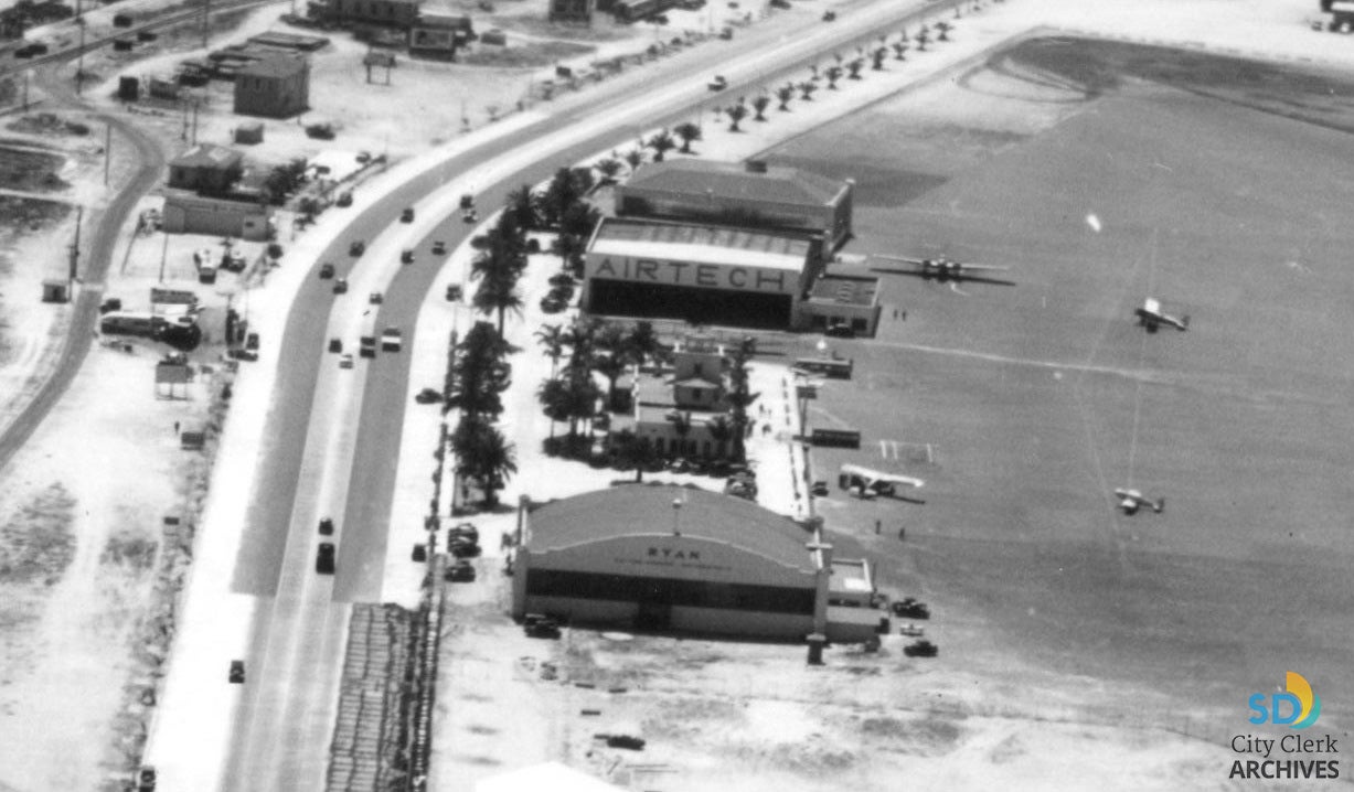 1935 Aerial Ryan Air, Lindbergh Terminal, Airtech, United Air City