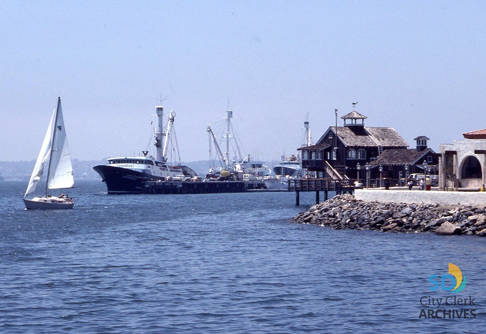 Tuna Boats in San Diego Bay at Seaport Village City of San Diego
