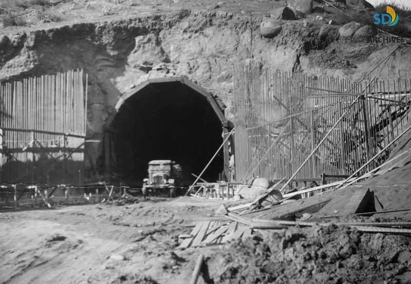 El Capitan Construction of Portal of Diversion Tunnel in 1932 City