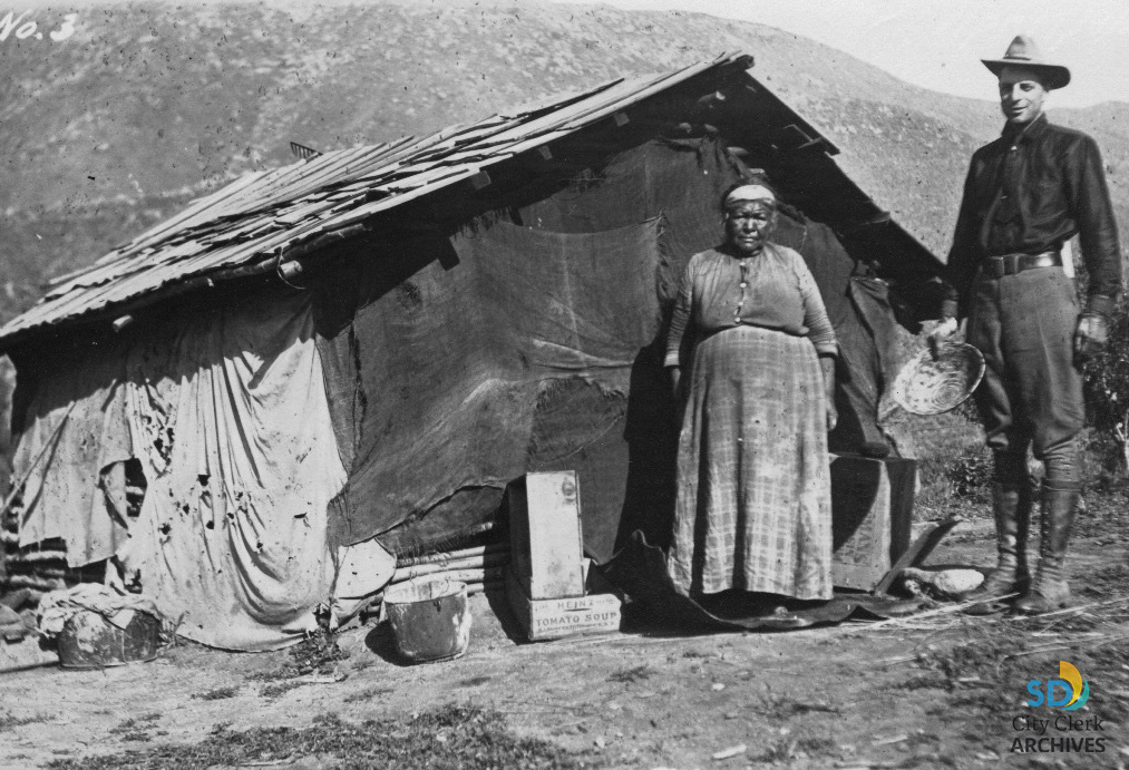 Bessenti and Sam on Capitan Grande Indian Reservation in 1912