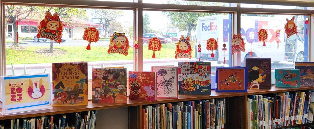 Book display for Lunar New Year at CL