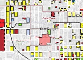 Screenshot of Downtown San Diego Interactive Map