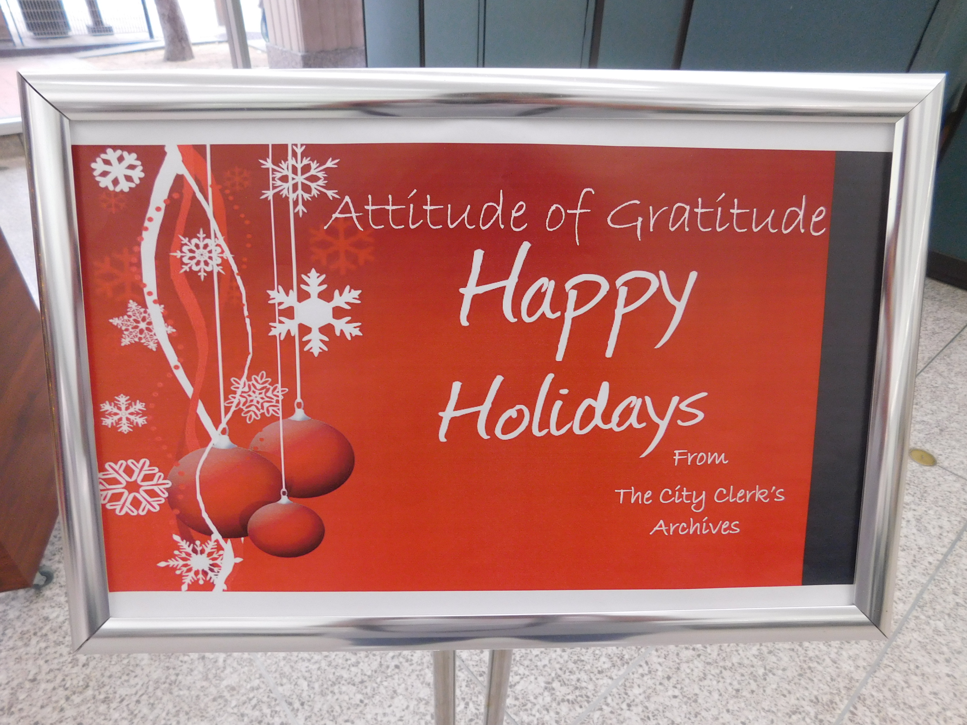 Happy Holidays from the City Clerk Archives