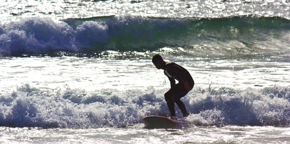 Photo of Surfer at Sunset