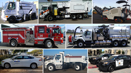 Collage of Fleet Ops vehicles