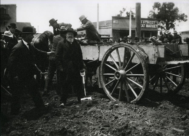 Alonzo Horton at Elk Lodge Groundbreaking 1906