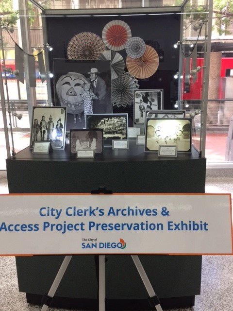 Completed display in  the City Administration Building historical festival of photos