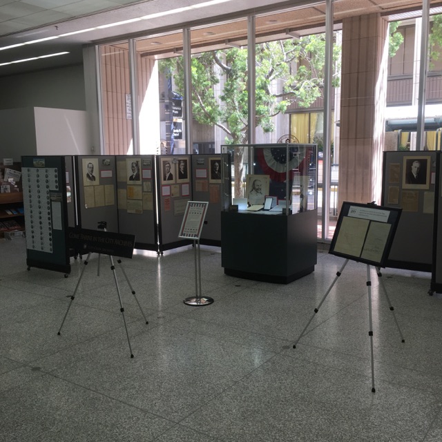 San Diego Mayor exhibit panels on display at City Administration Building