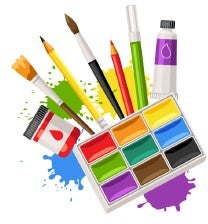 Colorful paint set