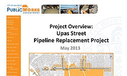 Photo from Upas Street Pipeline Replacement Project Community Meeting