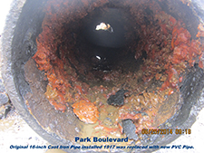 Photo of old pipe at Upas and Park